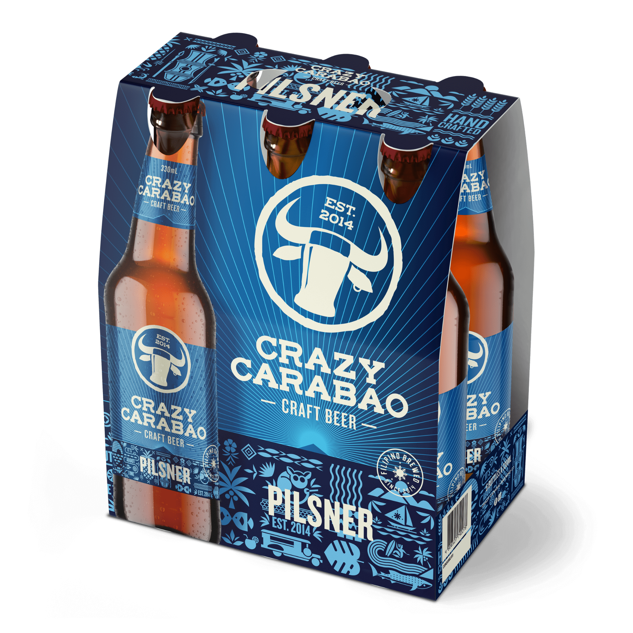 Crazy Carabao Pilsner 330ml Bottle 6-Pack at ₱649.00 | Boozy.ph