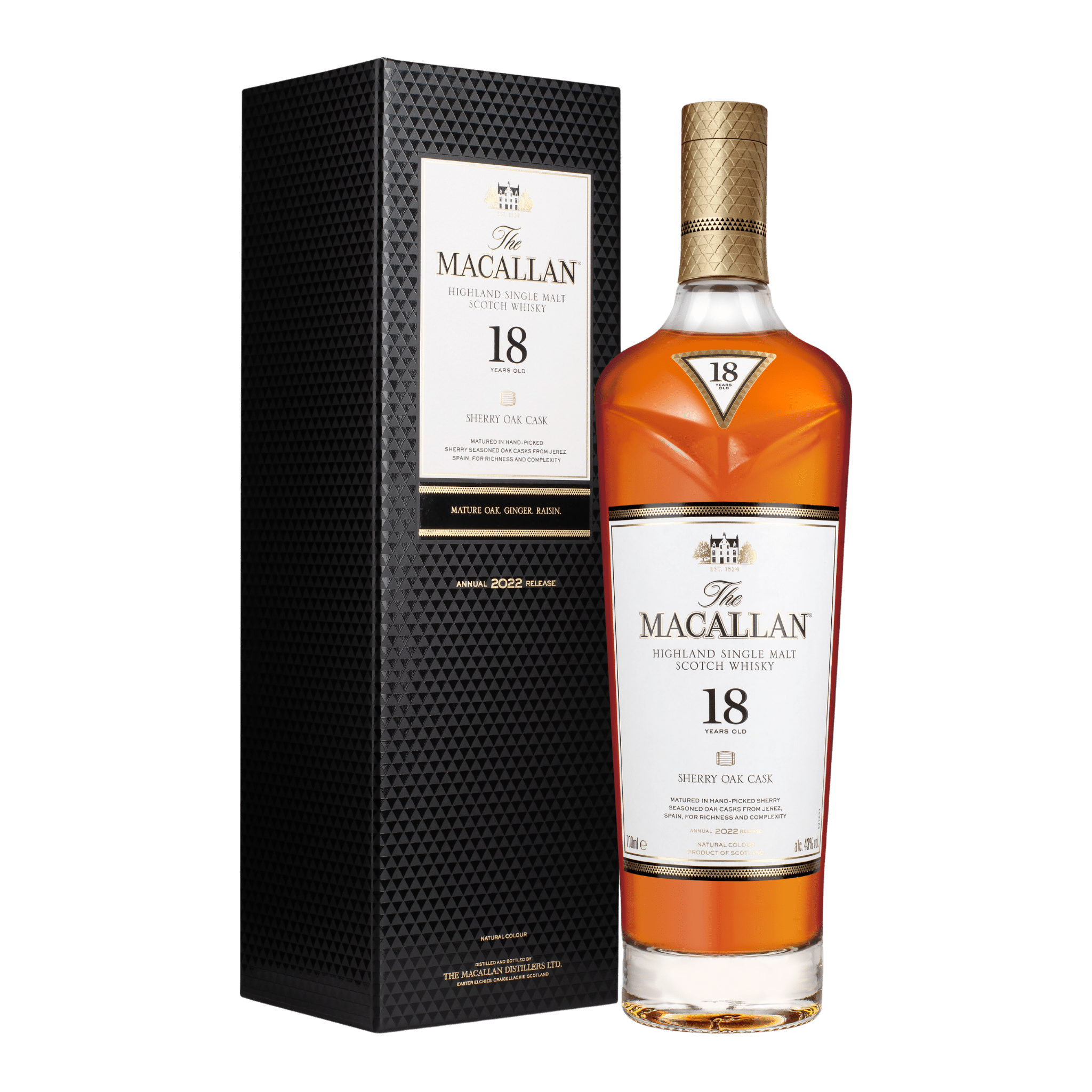 The Macallan Sherry Oak 18yo 700ml at ₱35800.00 | Boozy.ph