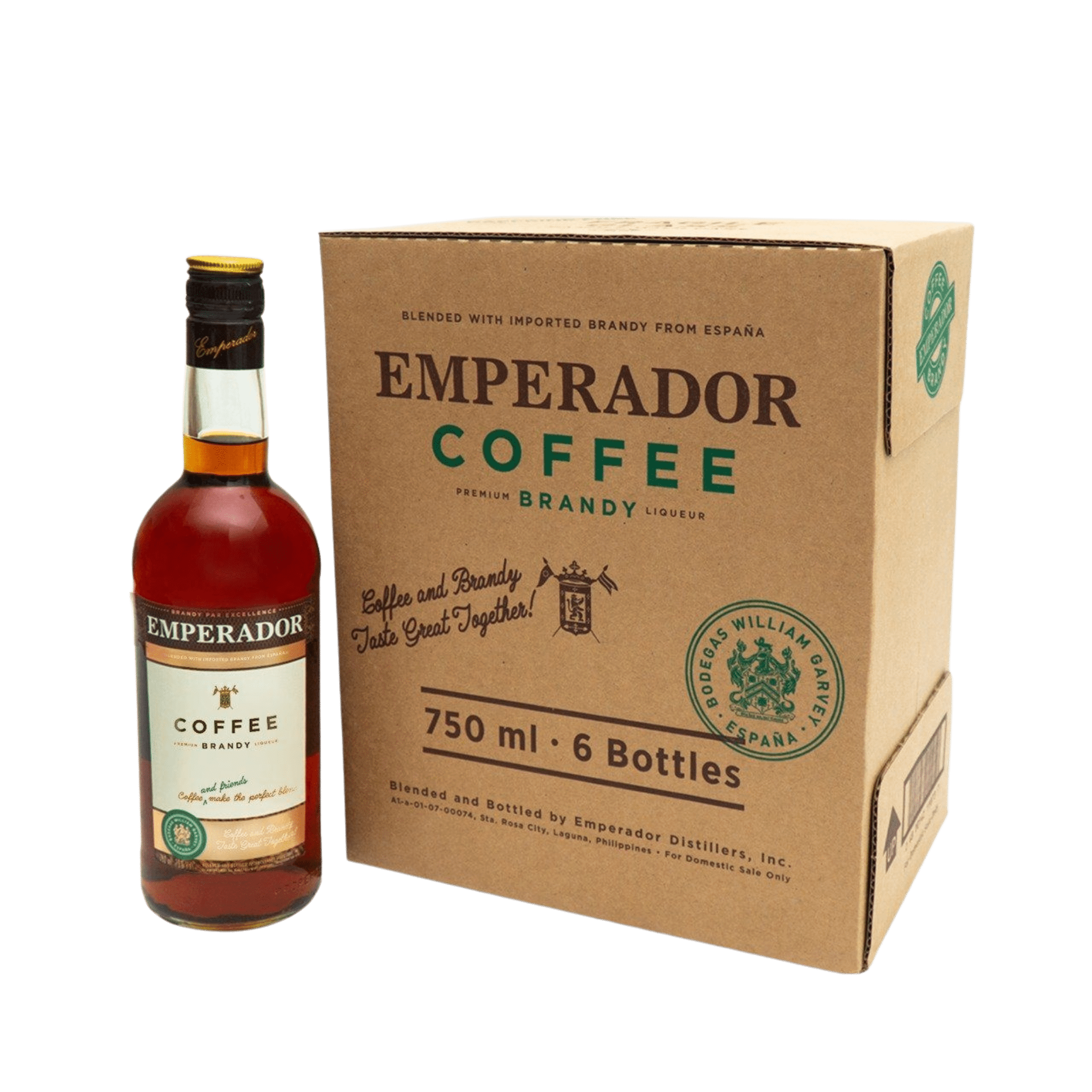 Emperador Coffee Brandy 750ml (6Pack) at ₱899.00 | Boozy.ph