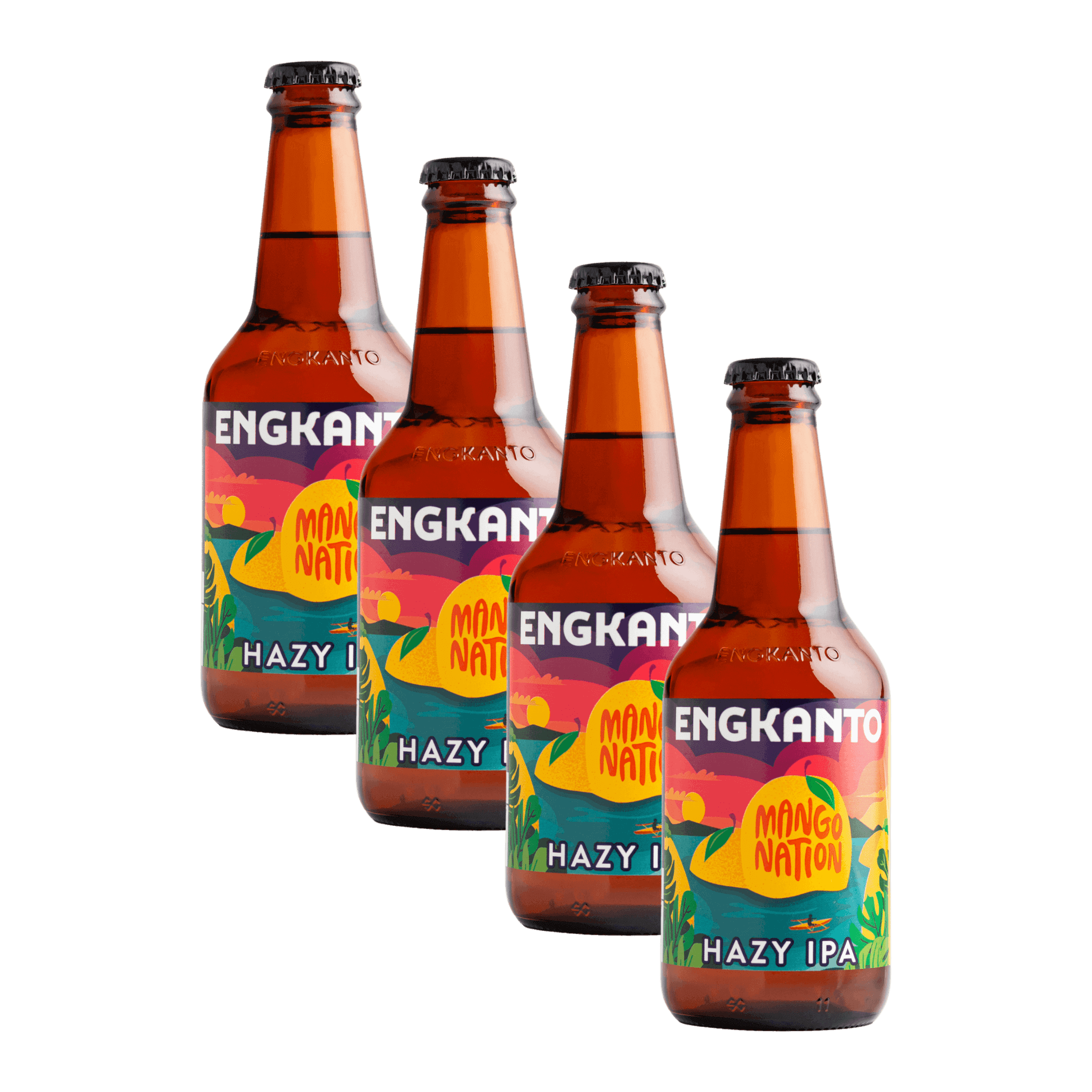 Engkanto Mango Nation - Hazy IPA 330mL Bottle 4-Pack at ₱575.00 | Boozy.ph