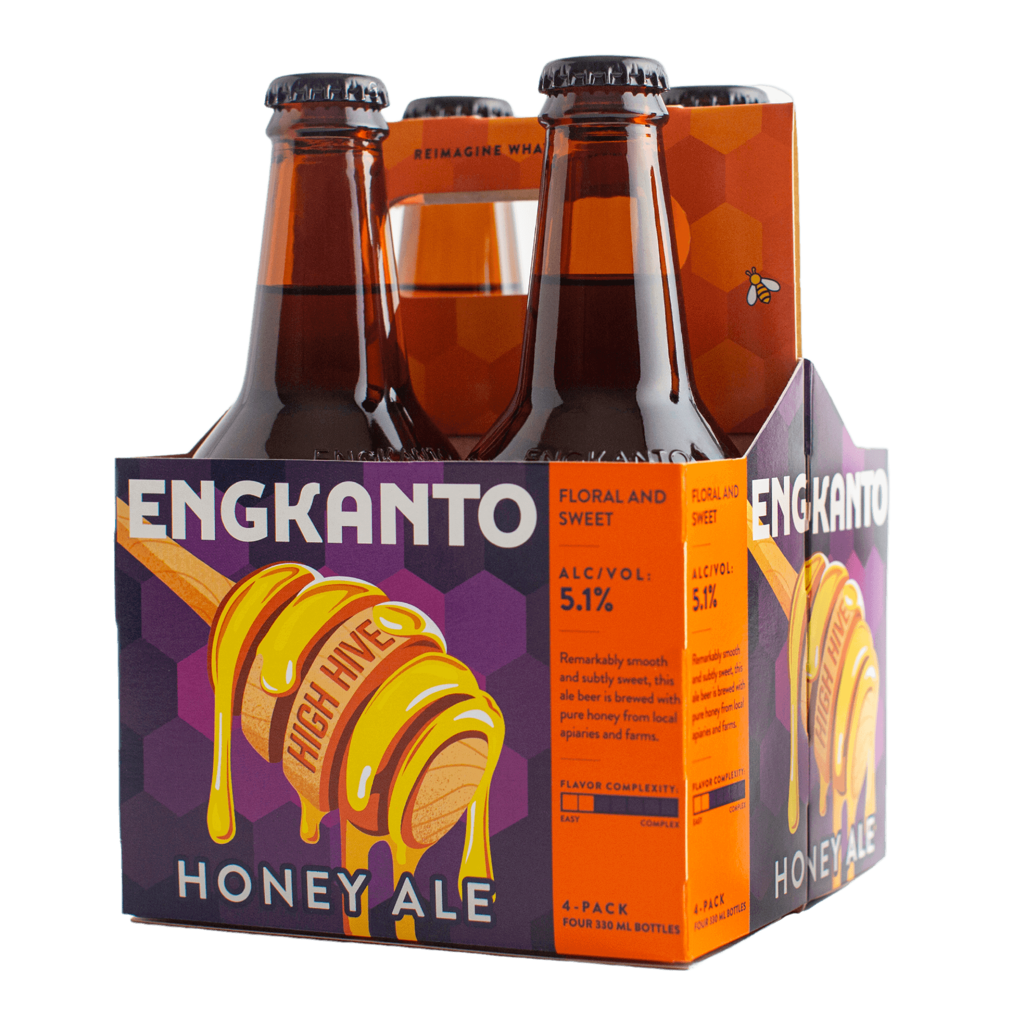 Engkanto High Hive - Honey Ale 330mL Bottle 4-Pack at ₱431.00 | Boozy.ph